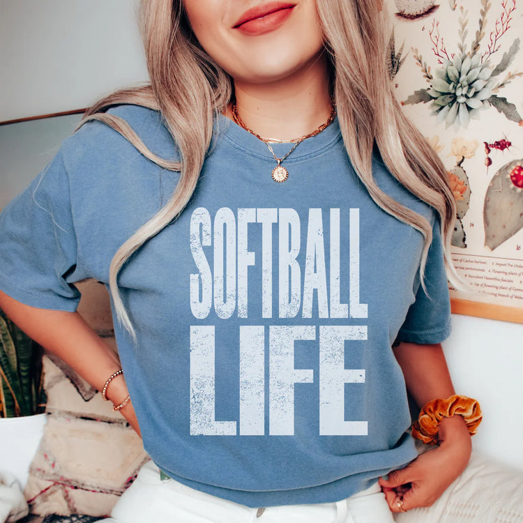 Distressed Softball Life DTF Transfers