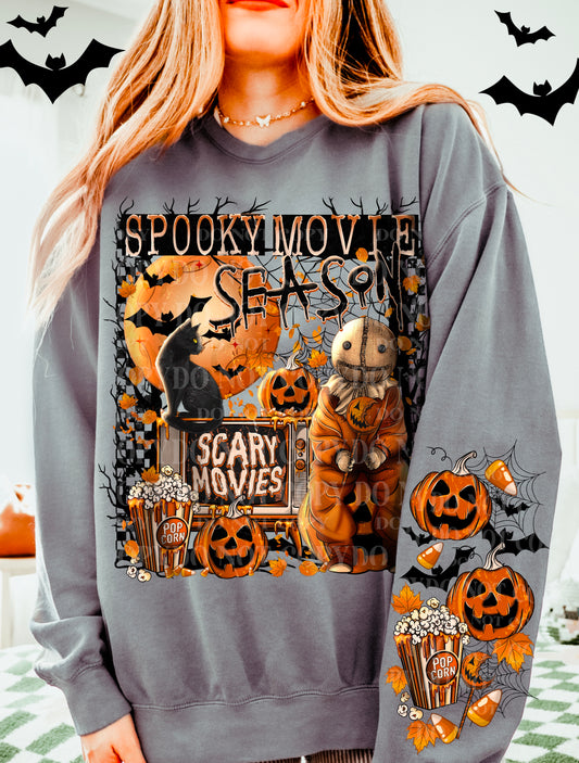 Spooky Movie Season Halloween DTF Transfer (SET WITH FRONT + SLEEVE)