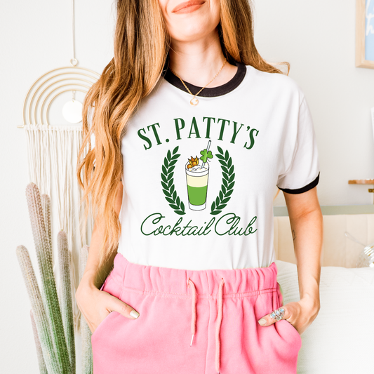 St. Patty's Cocktail Club DTF Transfer
