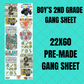 Boy's 2nd Grade Premade Gang Sheet 22"x60"