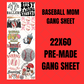 Baseball Mom Premade Gang Sheet 22"x60"