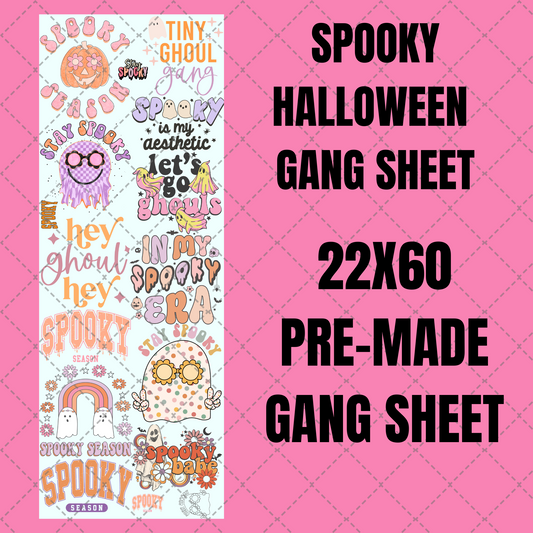 Spooky Halloween Premade Gang Sheet 22"x60"
