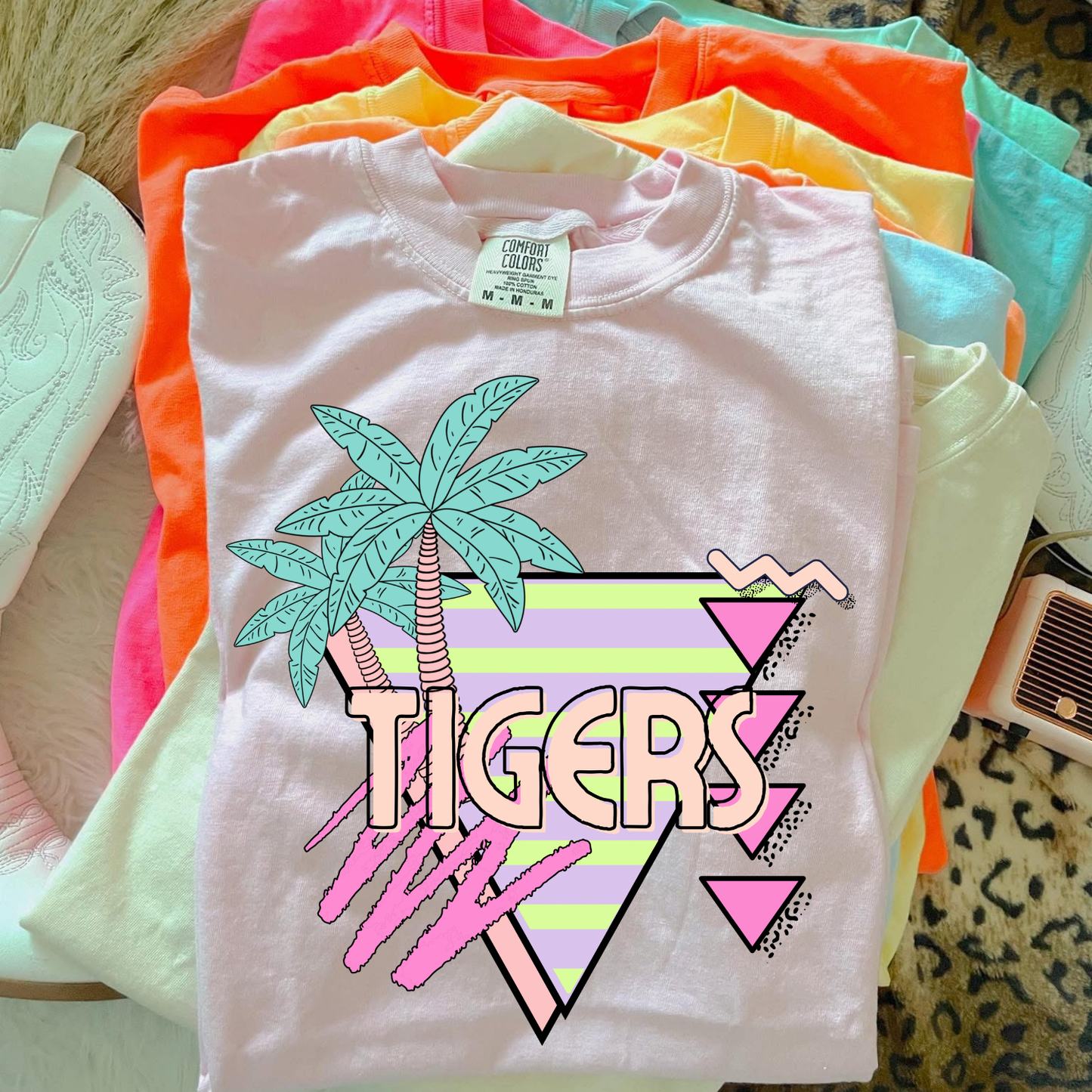 Tigers Palm Tree Mascot DTF Transfer