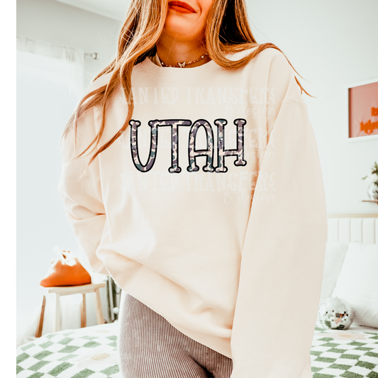 Camo State Utah DTF Transfer