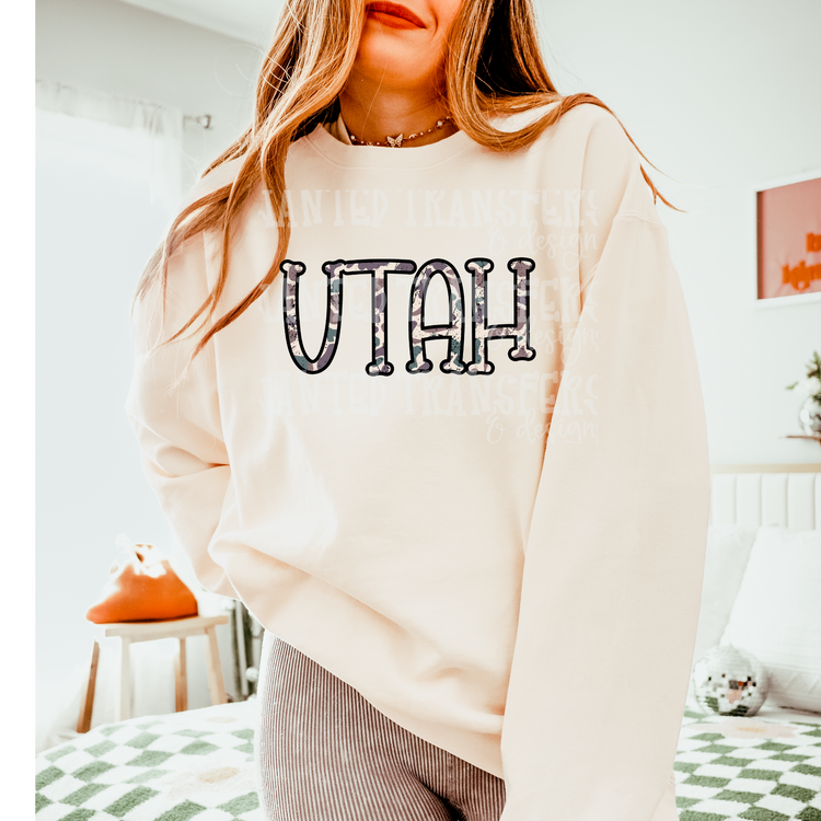 Camo State Utah PNG Digital Download