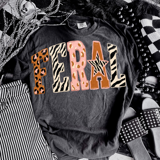 Retro Zebra Feral DTF Transfer