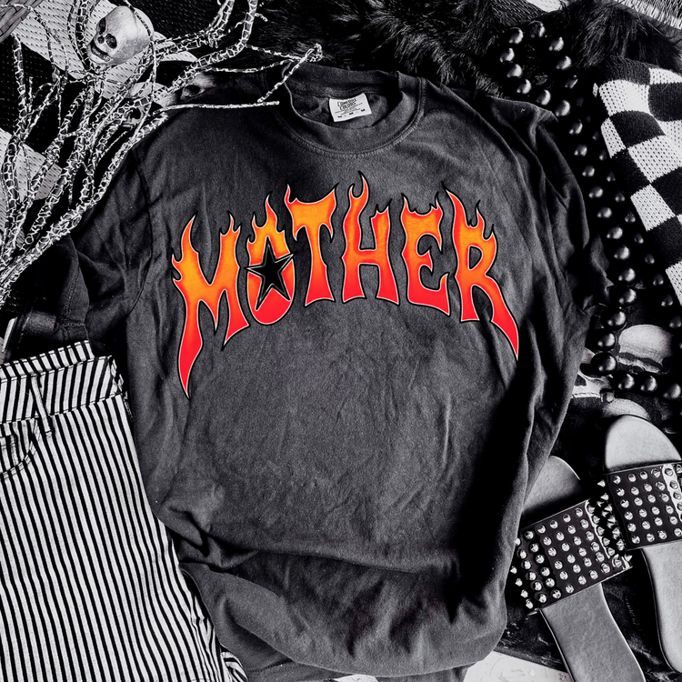 Retro/Edgy Flame Mother DTF Transfer