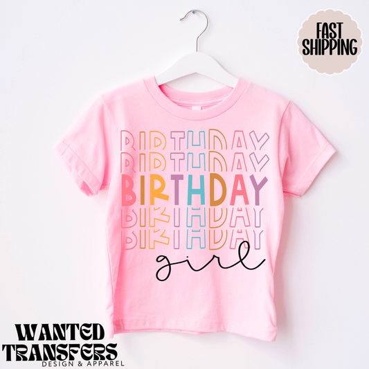 Birthday Girl, Repeat, The Birthday Girl, Any Year Birthday, Trendy Birthday Girl Tee, Tshirt, Birthday Outfit