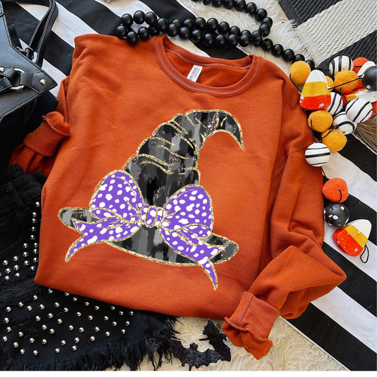 Brushstroke Witch Hat Halloween Clear Film Screen Print Transfer