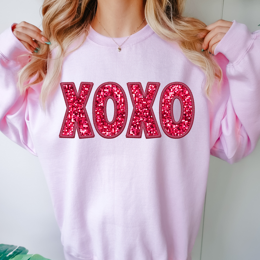 XOXO Faux Sequin DTF Transfer