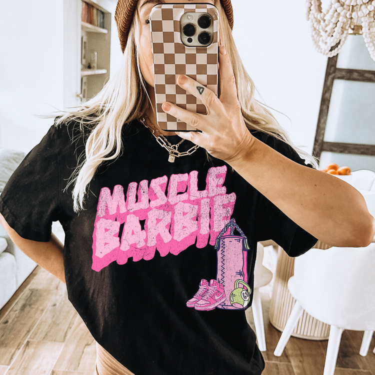 Muscle Barbie DTF Transfer