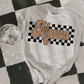 Retro Brown Checkered Mama DTF Transfer