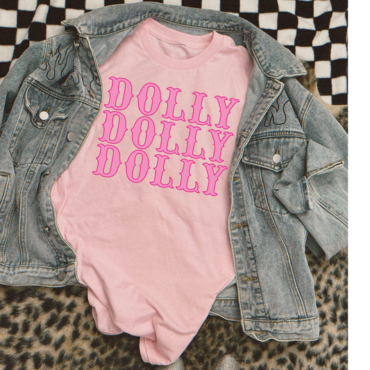 Pink Dolly Repeat DTF Transfer