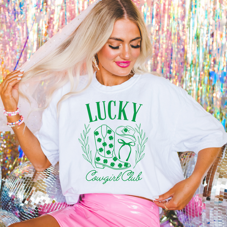 Lucky Cowgirl Club Western DTF Transfer