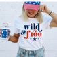 Wild & Free Retro 4th of July DTF Transfer