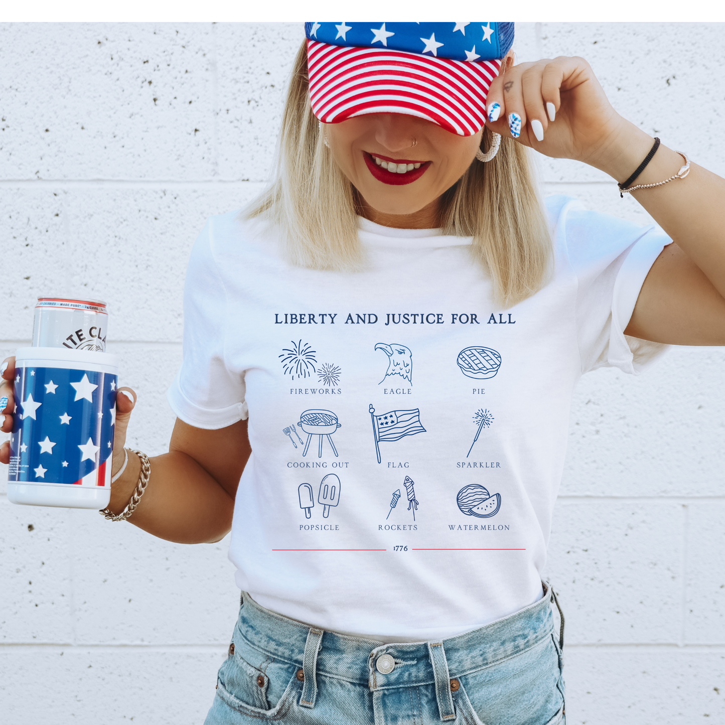 Liberty & Justice for All 4th of July DTF Transfer