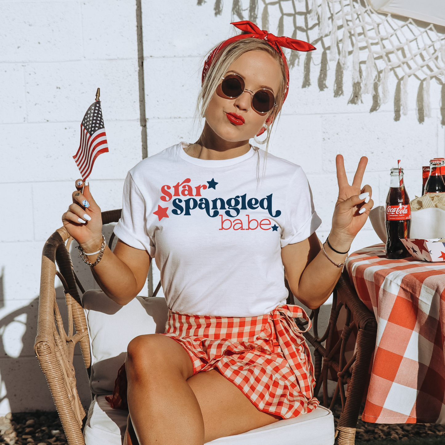 Star Spangled Babe 4th of July DTF Transfer