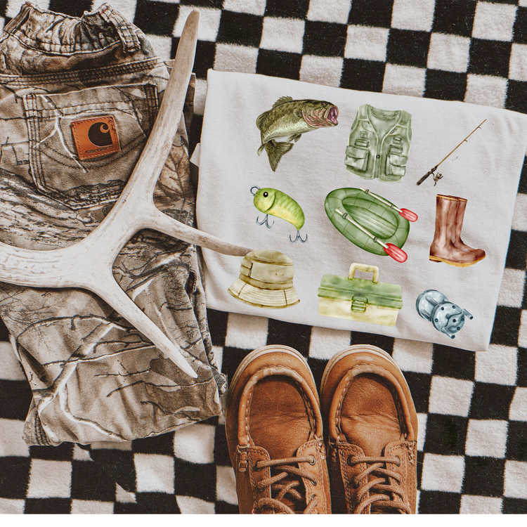 Fishing Variation Mens/Boys DTF Transfer