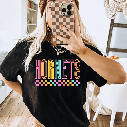 Hornets Neon School Spirit DTF Transfer