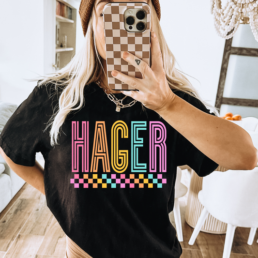 Hager Neon School Spirit DTF Transfer