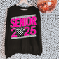 Senior 2025 Pink Glitter DTF Transfer