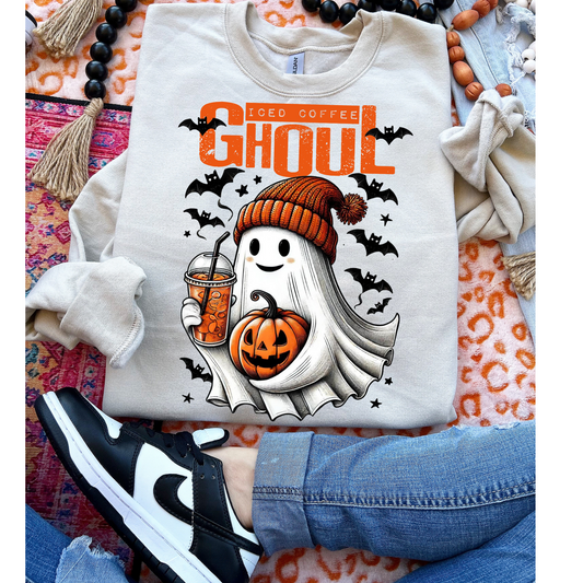 Iced Coffee Ghoul Halloween DTF Transfer