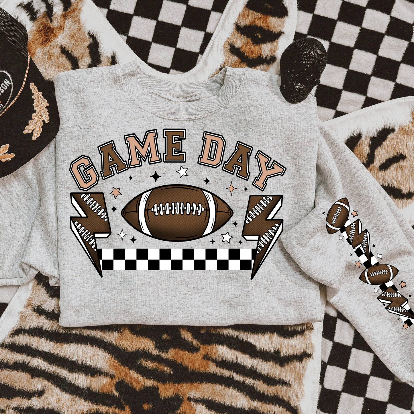 Game Day with Sleeve with Stars DTF Transfer (SET OF BOTH SLEEVE + FRONT)