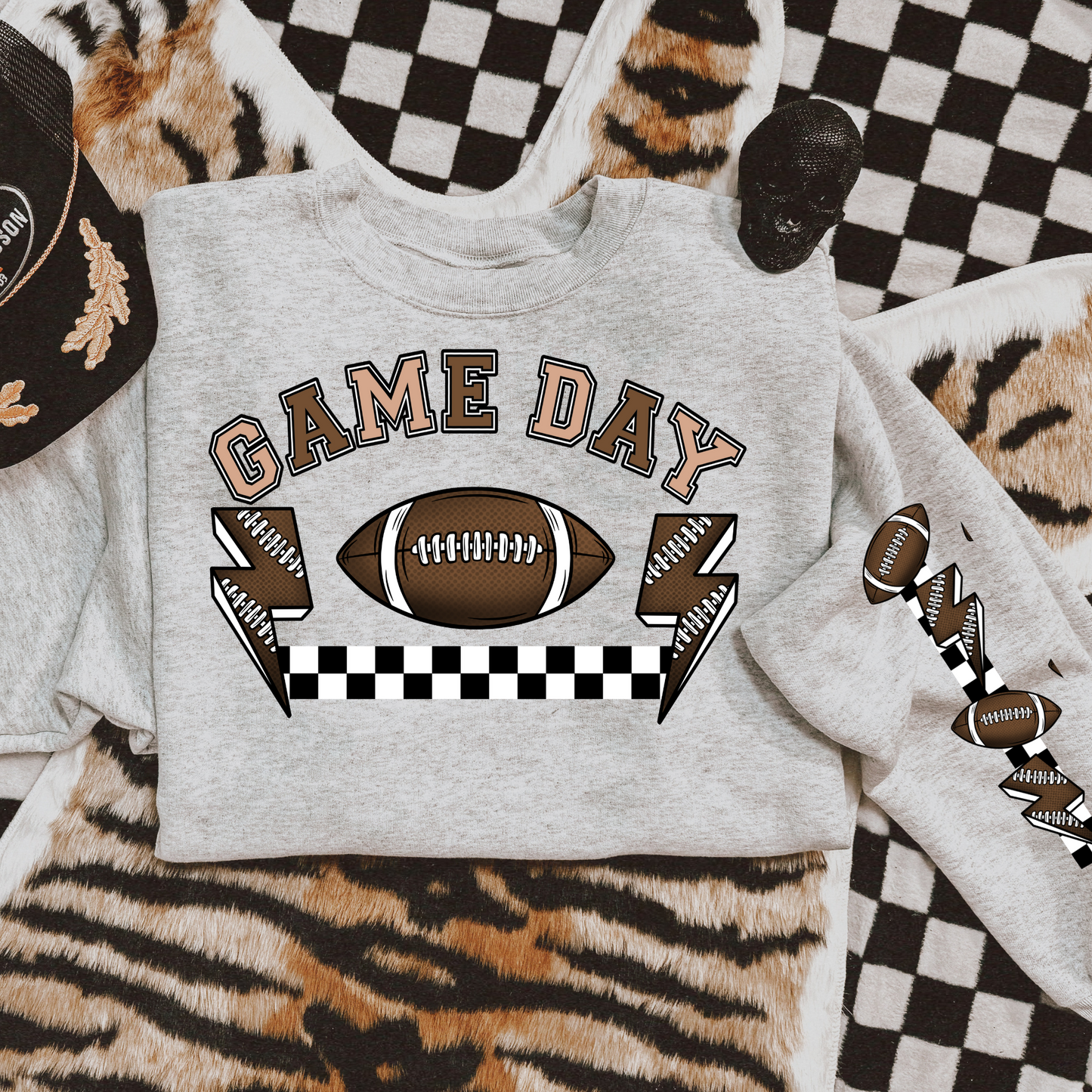 Game Day with Sleeve, No Stars DTF Transfer (SET OF BOTH SLEEVE + FRONT)