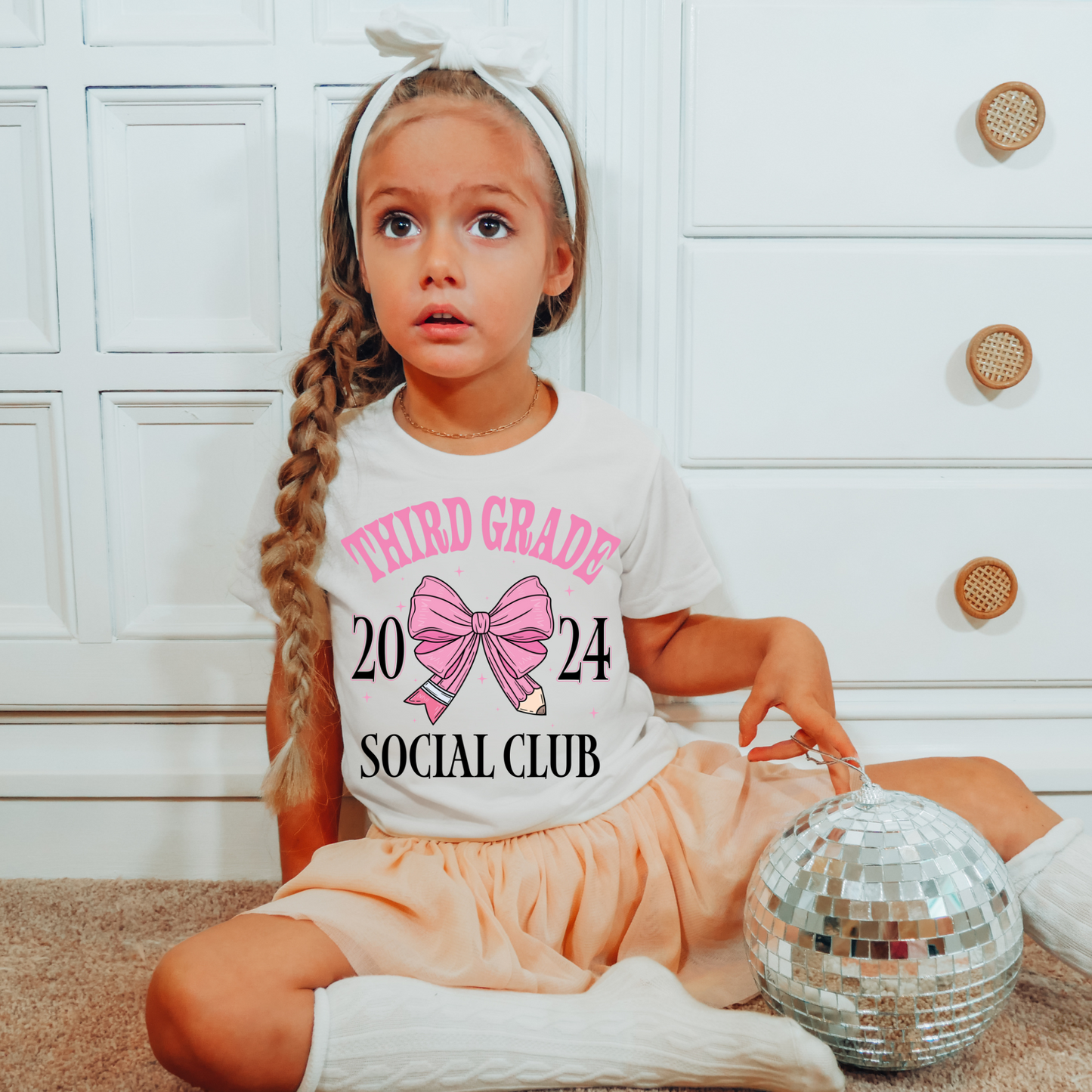 Third Grade Social Club Coquette Bow Back to School DTF Transfer