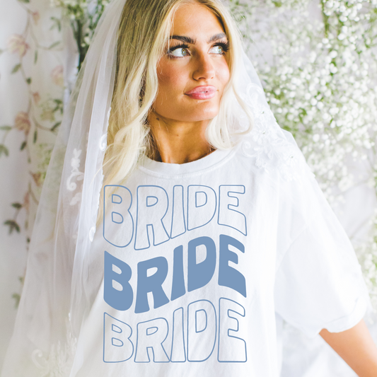 Bride Repeat Baby Blue DTF Transfer