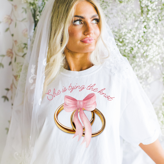 She is Tying the Knot Bridal Pink DTF Transfer