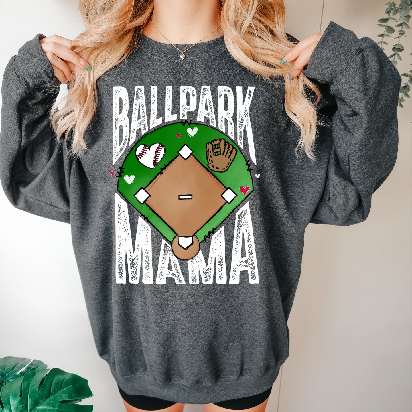 Ballpark Mama Baseball White DTF Transfer