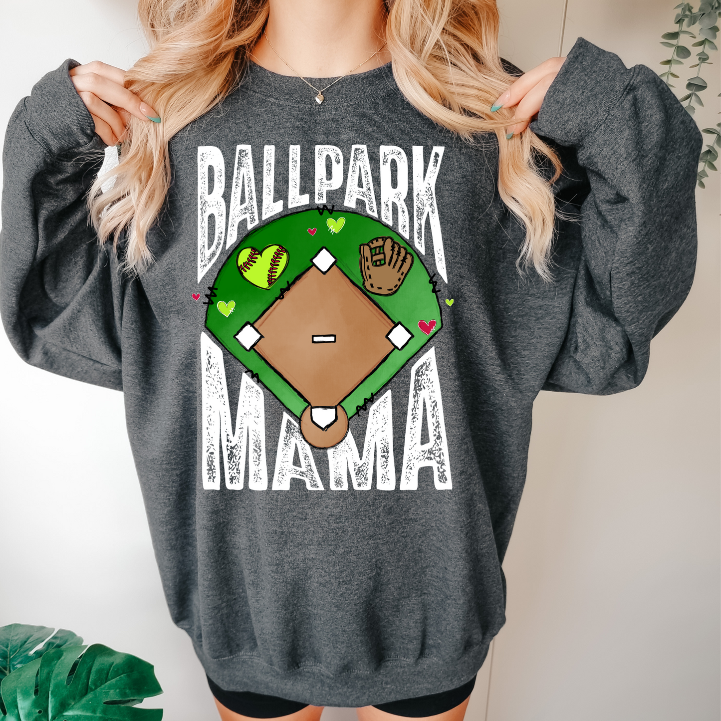 Ballpark Mama Softball White DTF Transfer