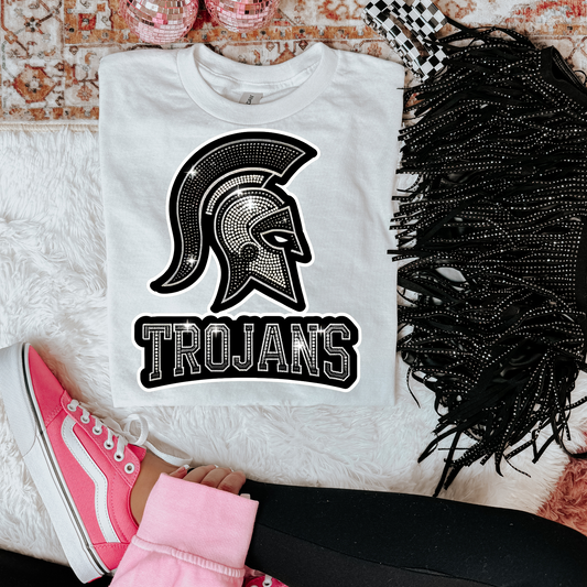 Trojans School Mascot Rhinestone DTF Transfer