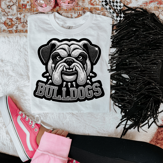 Bulldogs School Mascot Rhinestone DTF Transfer