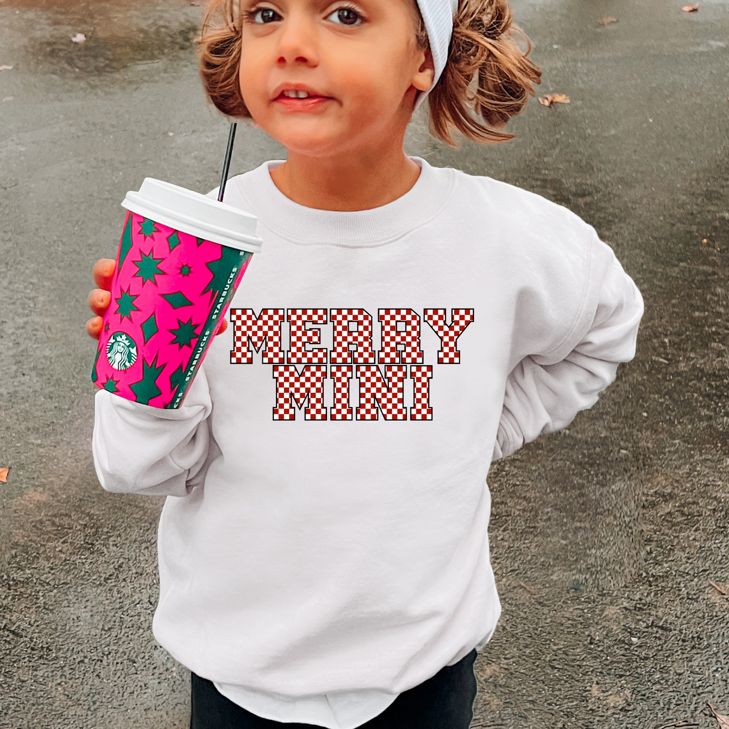 Merry Mini Red Checkered Christmas DTF Transfer