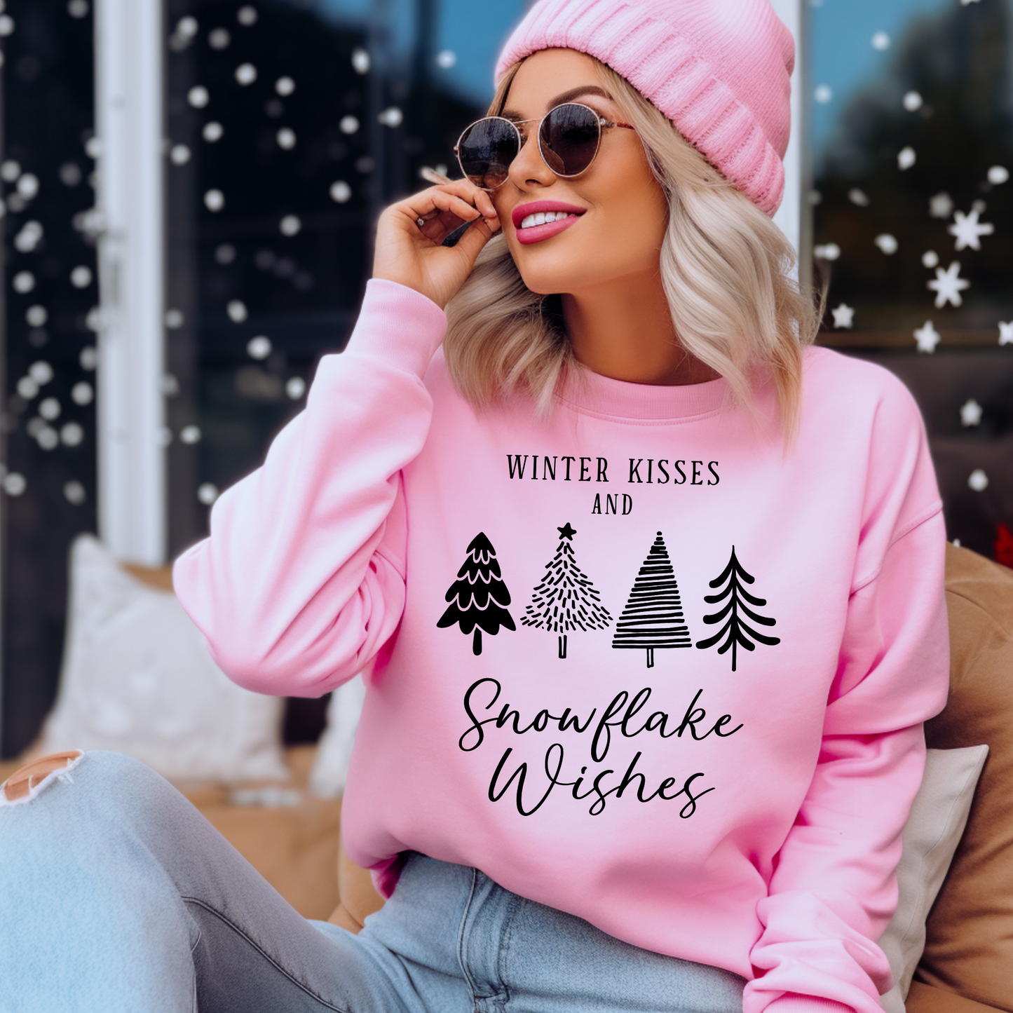 Winter Kisses & Snowflake Wishes DTF Transfer