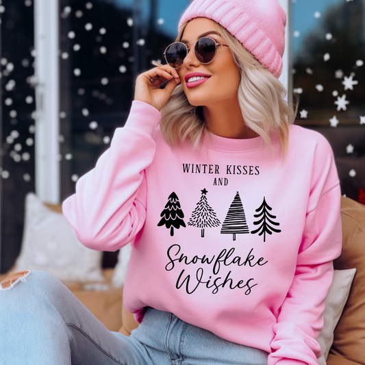 Winter Kisses & Snowflake Wishes DTF Transfer