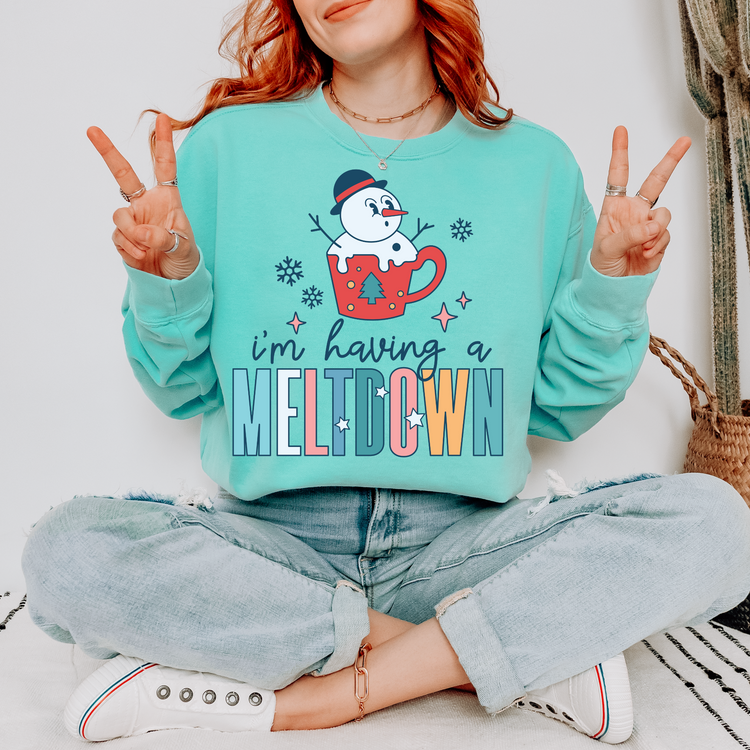 I'm Having a Meltdown Snowman DTF Transfer
