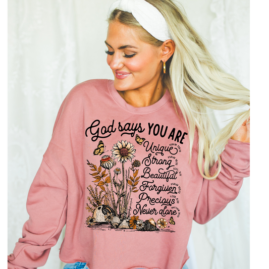 God Says You Are Faith DTF Transfer