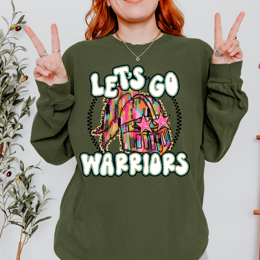 Let's Go Warriors DTF Transfer