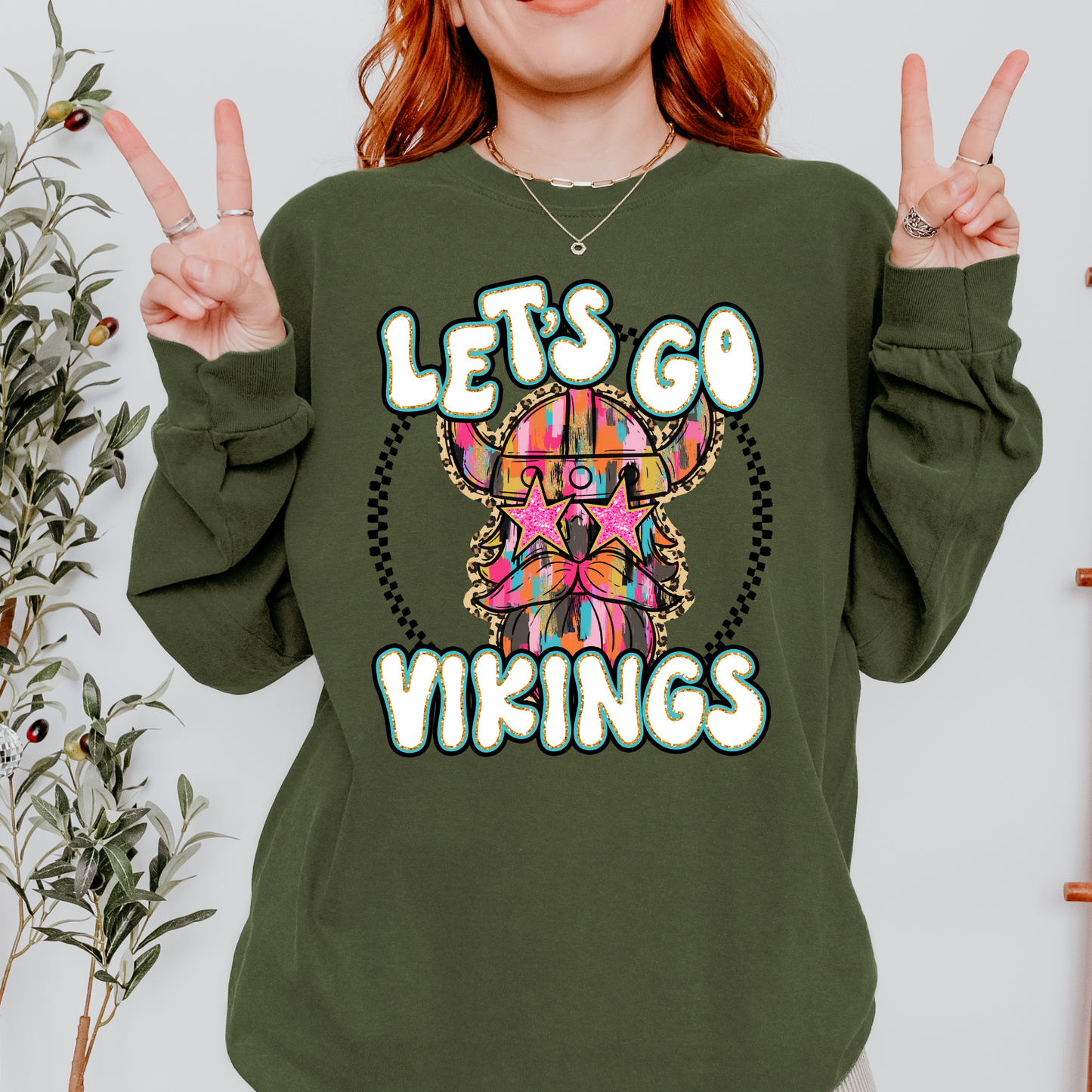 Let's Go Vikings DTF Transfer