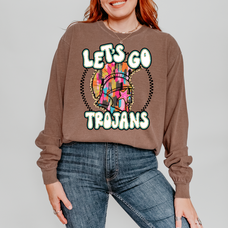 Let's Go Trojans DTF Transfer
