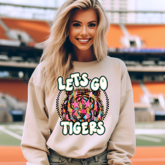 Let's Go Tigers DTF Transfer