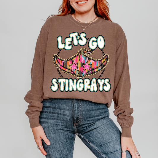 Let's Go Stingrays DTF Transfer