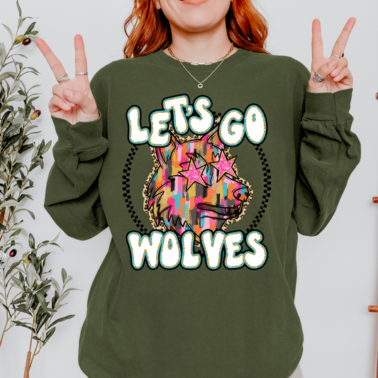 Let's Go Wolves DTF Transfer