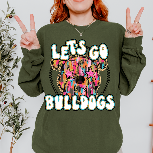 Let's Go Bulldogs DTF Transfer