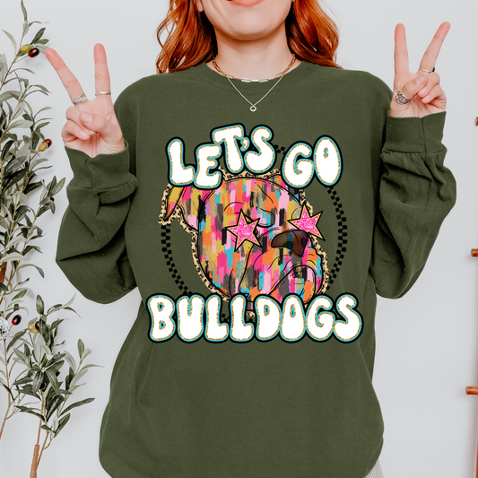 Let's Go Bulldogs DTF Transfer