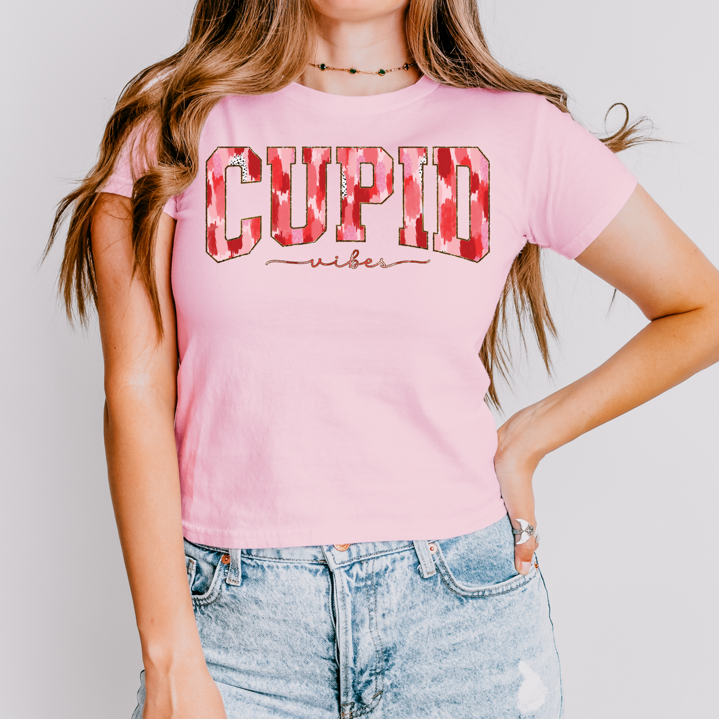 Brushstroke Cupid Vibes Valentine's DTF Transfer