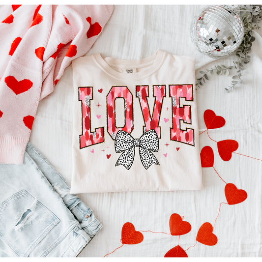 Love Brushstroke Valentine's DTF Transfer